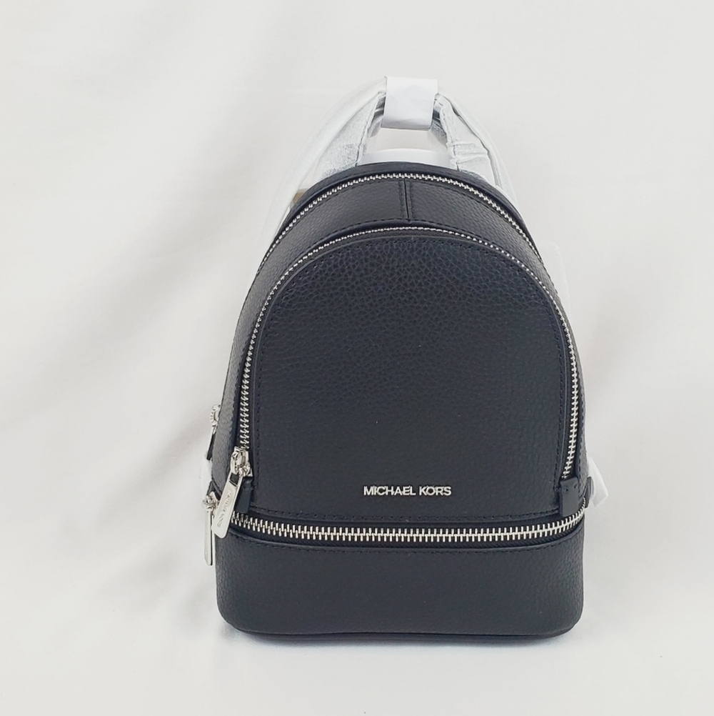 Michael Kors Rhea Extra-Small Pebbled Leather Backpack - Picture 5 of 13